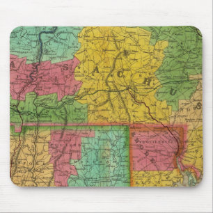 Tapis De Souris Carte du Massachusetts et du Connecticut