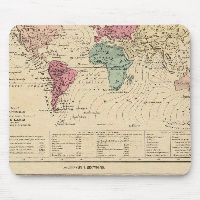 Tapis De Souris Carte du monde (Devant)