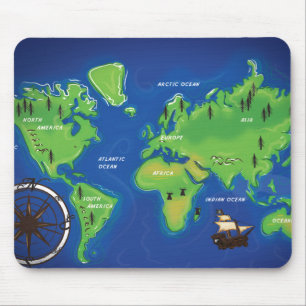 Tapis De Souris Carte du monde
