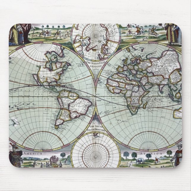 Tapis De Souris Carte du monde (Devant)