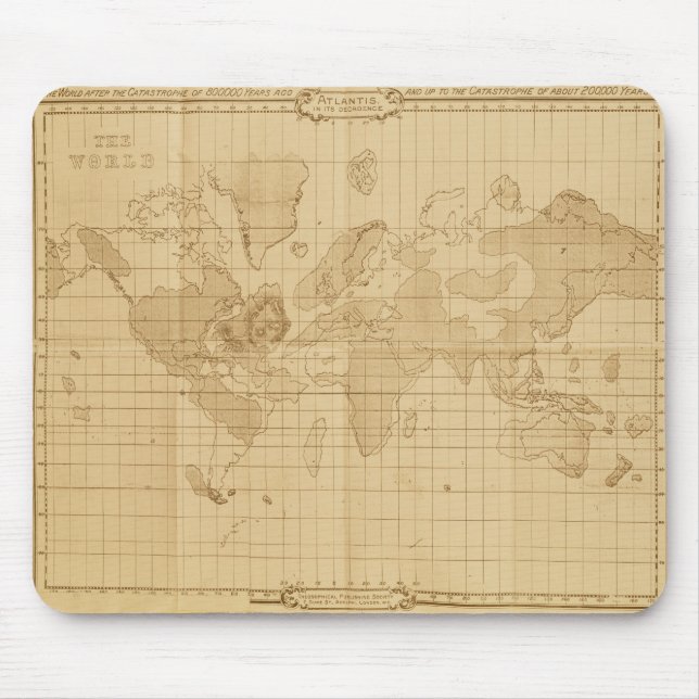 Tapis De Souris Carte du monde (Devant)