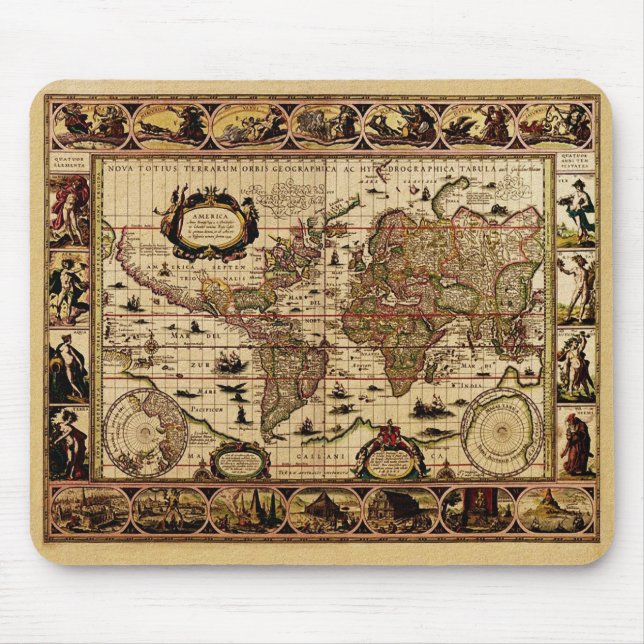 Tapis De Souris Carte du monde 1635 (Devant)