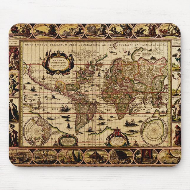 Tapis De Souris Carte du monde 1635 Mousepad (Devant)