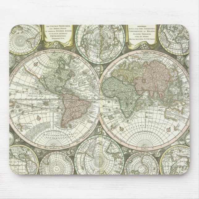 Tapis De Souris Carte du monde | 1744 (Devant)