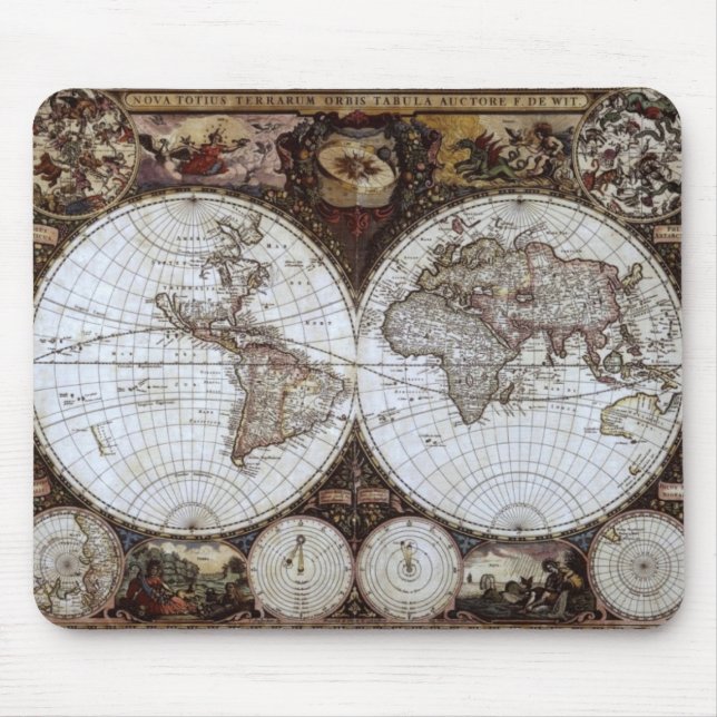 Tapis De Souris Carte du monde antique (Devant)