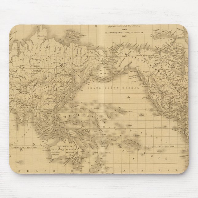 Tapis De Souris Carte du monde antique (Devant)