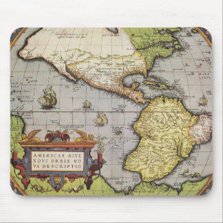 Tapis De Souris Carte du monde antique des Amériques, 1570