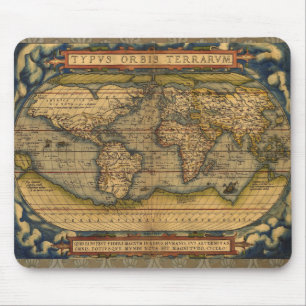 Tapis De Souris Carte du monde Antique Ortellius Europe Voyage