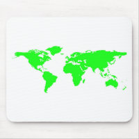 Carte du monde blanc vert