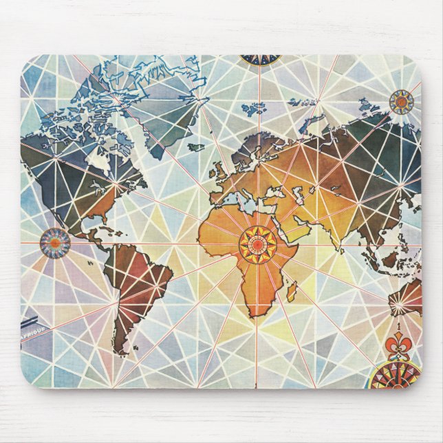 Tapis De Souris Carte du monde d'Air Afrique (Devant)