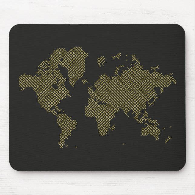 Tapis De Souris Carte du monde de Digitals (Devant)