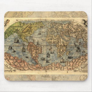 Tapis De Souris Carte du monde Globe antique