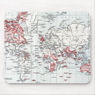 Tapis De Souris Carte du monde montrant les possessions