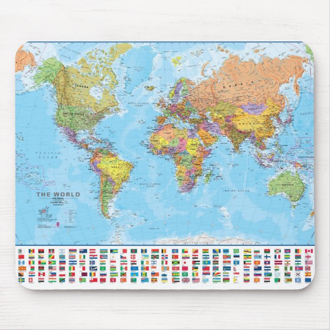 Tapis De Souris Carte du monde Mousepad/tapis de souris (Devant)