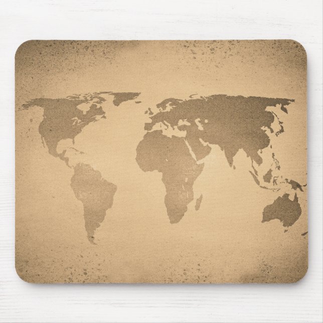 Tapis De Souris carte du monde vintage (Devant)