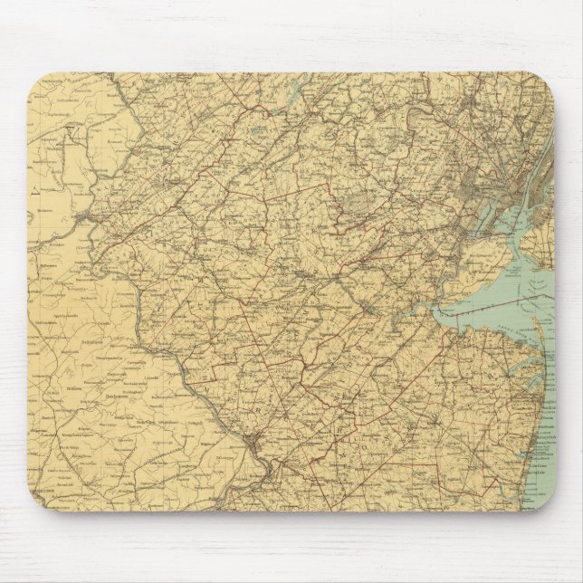 Tapis De Souris Carte du New Jersey (Devant)