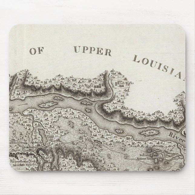 Tapis De Souris Carte du pays de l'Illinois (Devant)