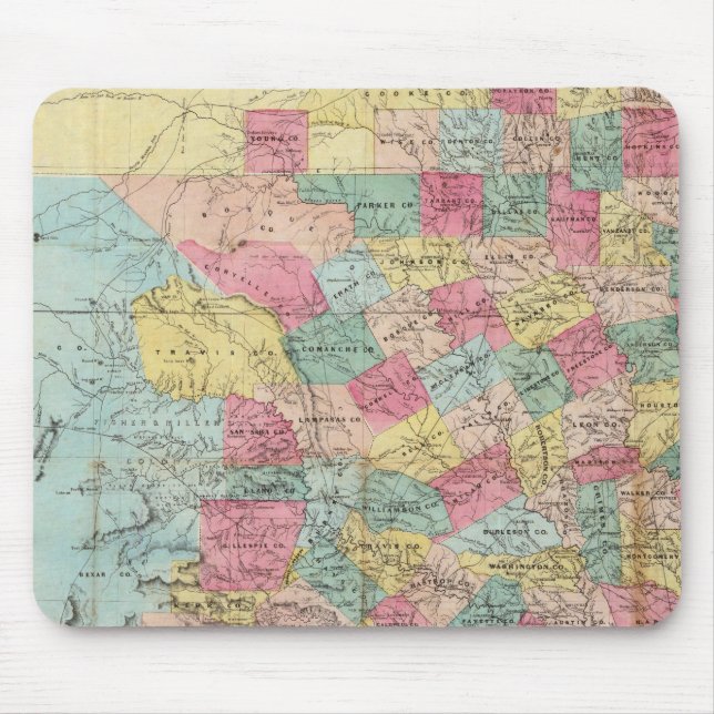 Tapis De Souris Carte du Texas de Cordova (Devant)