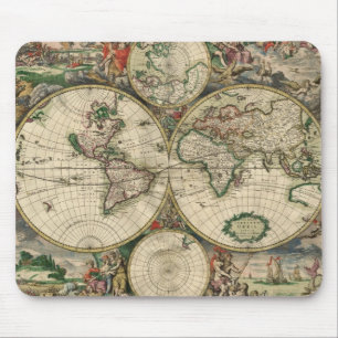 Tapis De Souris Carte du Vieux-monde