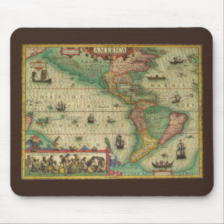 Tapis De Souris Carte du Vieux Monde antique des Amériques par Hon