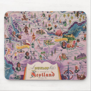 Tapis De Souris Carte Dunlop de l'Écosse centrale