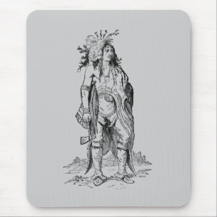Tapis De Souris Carte d'utilisation du chef indien
