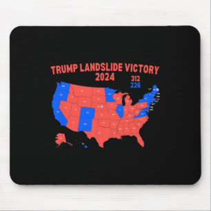 Tapis De Souris Carte électorale 2024 Trump 312 Trump Landslide