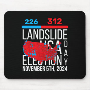 Tapis De Souris Carte électorale 2024 Vote final 312 Trump Landsli