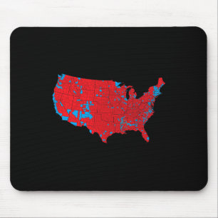 Tapis De Souris Carte électorale américaine 2024 Président Trump R