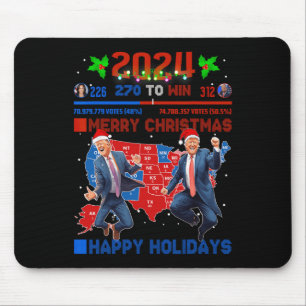 Tapis De Souris Carte électorale de 2024 Joyeux glissement de terr