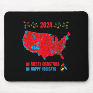 Tapis De Souris Carte électorale Joyeux Noël Trump Écrasante Fête
