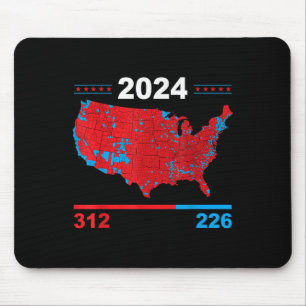 Tapis De Souris Carte électorale Trump 312 Red Résultats des élect