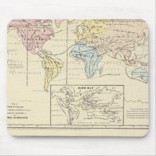 Tapis De Souris Carte en couleur du monde