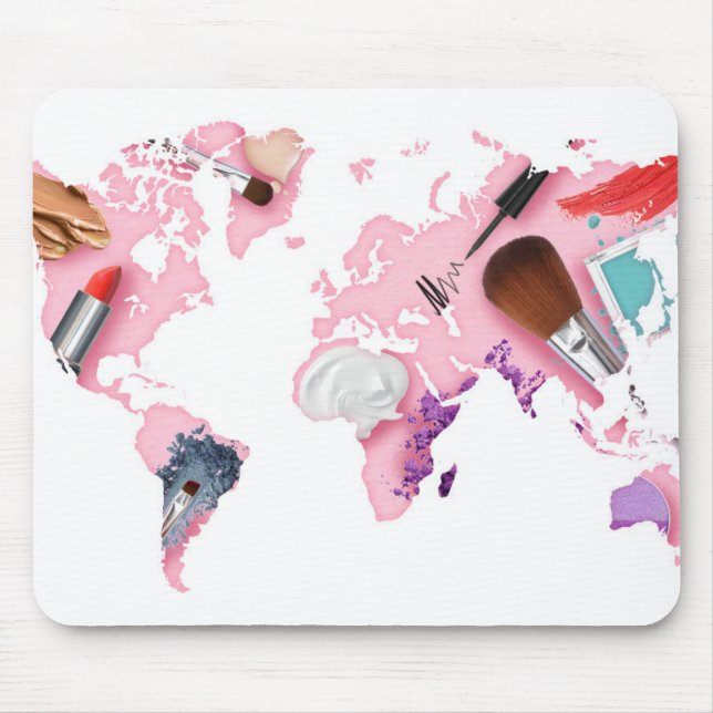 Tapis De Souris Carte en pastel du monde de Comestics (Devant)