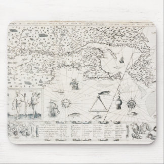 Tapis De Souris Carte Française Canada (Québec) par Champlain 1612