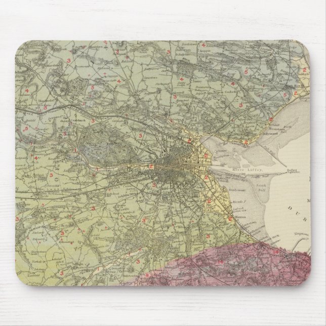 Tapis De Souris Carte géologique Dublin (Devant)