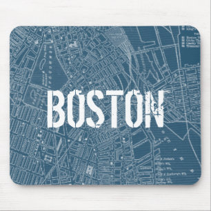 Tapis De Souris Carte graphique de Boston