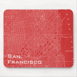 Tapis De Souris Carte graphique de San Francisco