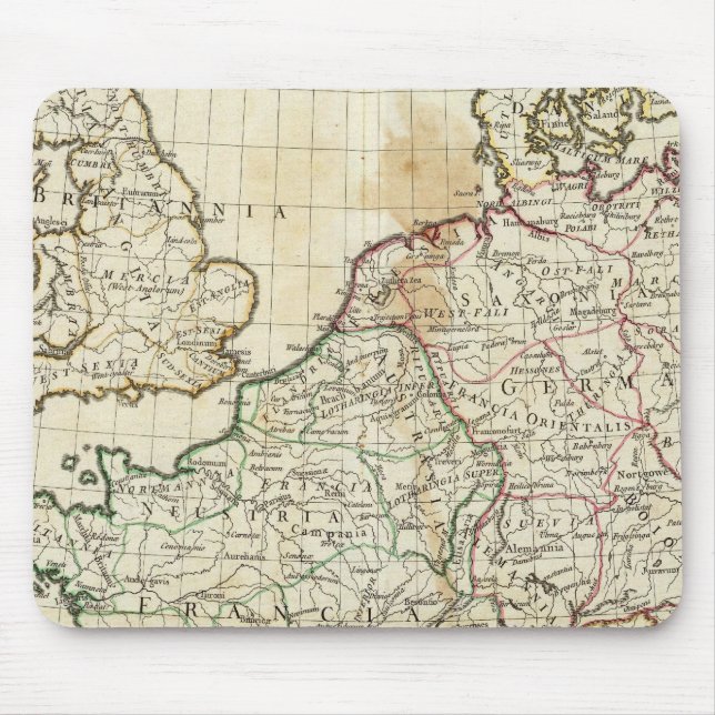 Tapis De Souris Carte gravée de l'Europe (Devant)