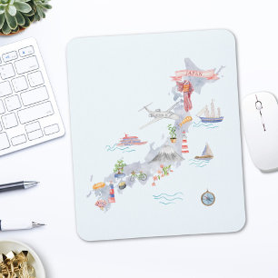 Tapis De Souris Carte illustrée du Japon