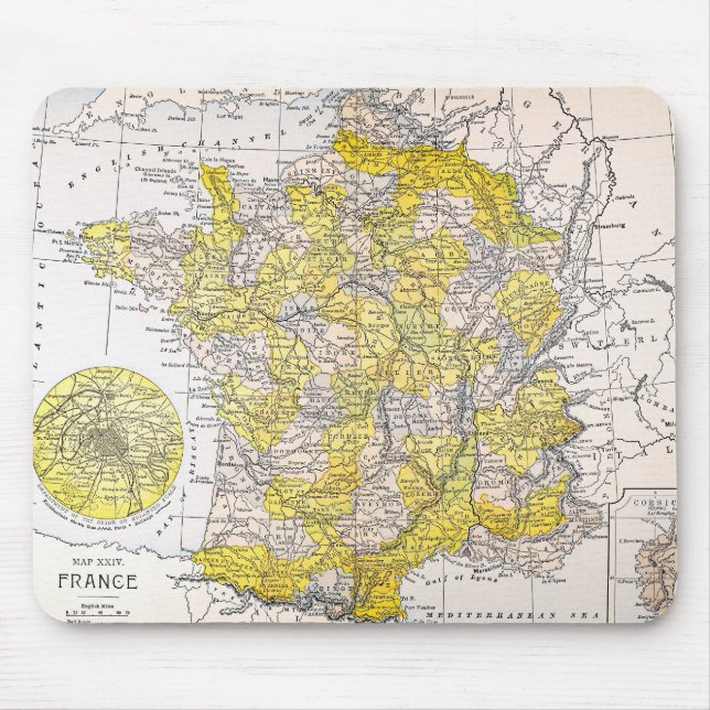 TAPIS DE SOURIS CARTE : LA FRANCE (Devant)