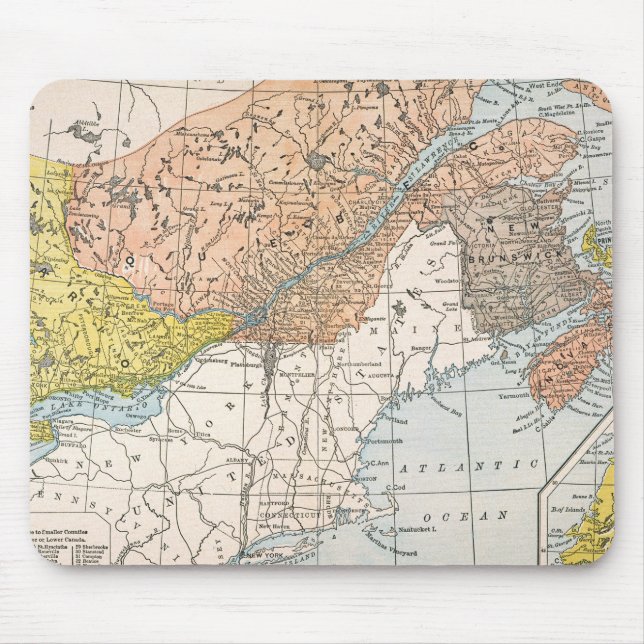 TAPIS DE SOURIS CARTE : LE CANADA ORIENTAL (Devant)