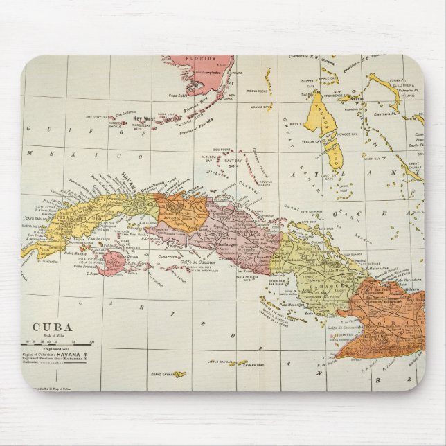 Tapis De Souris CARTE : Le CUBA, 1900 (Devant)