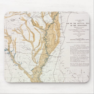 TAPIS DE SOURIS CARTE : LE FLEUVE MISSISSIPPI, 1861