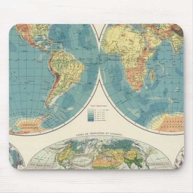 Tapis De Souris Carte mondiale Atlas 2 (Devant)