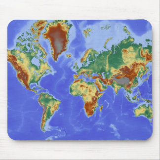 Tapis De Souris Carte mondiale géographique internationale