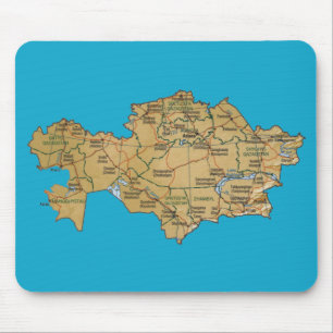 Tapis De Souris Carte Mousepad de Kazakhstan