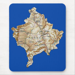 Tapis De Souris Carte Mousepad de Kosovo