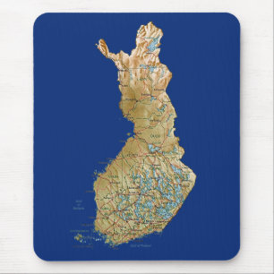 Tapis De Souris Carte Mousepad de la Finlande