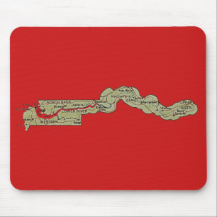 Tapis De Souris Carte Mousepad de la Gambie
